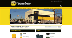 Desktop Screenshot of plasticosyresinas.com.mx